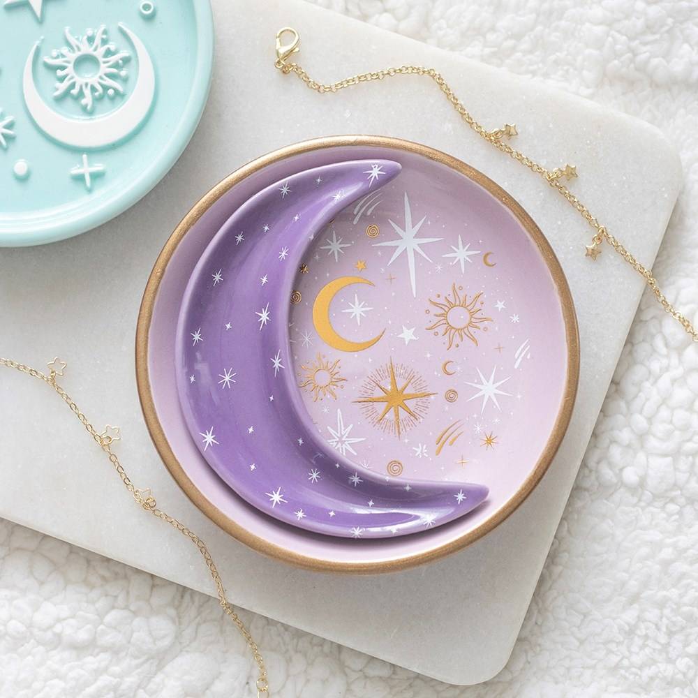 Something Different - Purple Moon Stacking Trinket dish - Purple